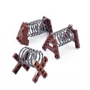 Quân đội đồ chơi moc xây dựng gạch DIY WW2 quân sự mini roadblock chơi Set 3 phong cách của nhựa mini roadblock xây dựng khối trẻ em - Product Image 1