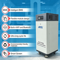 Cellules de batterie LiFePO4 à protocole de communication personnalisé, haute efficacité de conversion, batterie au lithium 15 kWh pour stockage d'énergie de villa
