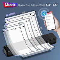 Printer Portabel A4 Printer Transfer Termal Phomemo P831 Mesin Cetak Tanpa Tinta Kertas Biasa untuk Percetakan Kantor dan Perjalanan