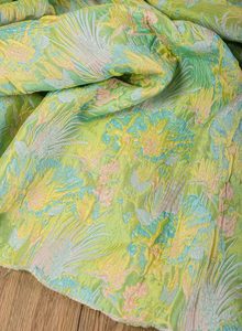 قماش جاكار بنقش زهري مصبوغ خيطي جديد من البوليستر الخالص موضة نسائية - Product Image 4