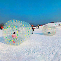 Boules à roulettes de marche gonflables flottantes TPU/PVC Hamster humain roue roulante Zorb boule à roulettes pour enfants et adultes