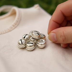 Campanelle Ilan Cascabel 20mm Placcate Argento 12pz per Perline da Abbigliamento - Product Image 3