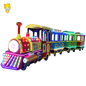 รถไฟวัตต์แมนแบบไร้ราง อุปกรณ์สวนสนุกไฟฟ้า โครงสร้างไฟเบอร์กลาส สำหรับใช้ภายใน/ภายนอกอาคาร ห้างสรรพสินค้า - Product Image 3