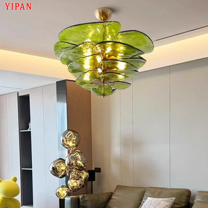 Lustre en verre de Murano Art Déco de luxe moderne suspension pour hôtel restaurant boutique salon - Product Image 5