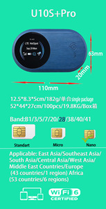 <span class=keywords><strong>Vemo</strong></span> U10S ดูอัลแบนด์2.4G 5.8G เราเตอร์ Wi-6พกพาไร้สาย WIFI 4G Wi-Fi ซิมเราเตอร์พร้อมแบตเตอรี่3000mAh - Product Image 6