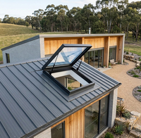 Ventana de Techo de Vidrio y Aluminio Impermeable para Terrazas Residenciales en Europa, Diseño Personalizado para Proyectos de Iluminación Natural