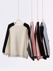H5493 Fournisseur d'usine, vente en gros, sweat-shirts personnalisés en coton mélangé à manches raglan et col rond pour hommes et femmes - Product Image 2