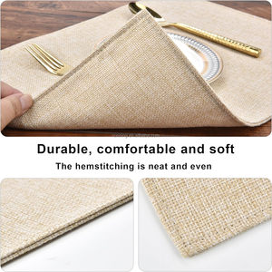Tovaglietta di sublimazione di lino di Design personalizzato 2023 <span class=keywords><strong>natale</strong></span> <span class=keywords><strong>buon</strong></span> cotone lino tavolo tappetino termico per matrimoni - Product Image 2