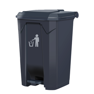 Leadloong <span class=keywords><strong>Stackable</strong></span> Chân Đạp Thùng Rác Có Thể Phía Trước Mở Nhựa Lưu Trữ Xô Với Kim Loại Chất Thải Bin Treadle Thùng Rác Cho Dustin - Product Image 1