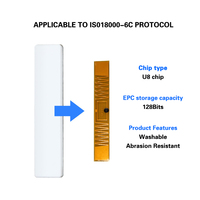 Étiquette de blanchisserie 860-960 MHz longue portée, lavable, en silicone UHF RFID