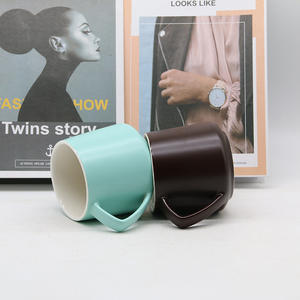 Mug en céramique 420 ml, couleur macaron, design isolant anti-vent – Idéal <span class=keywords><strong>pour</strong></span> le petit-déjeuner au bureau, <span class=keywords><strong>cadeau</strong></span> d'affaires, compatible lave-vaisselle et micro-ondes, réutilisable - Product Image 5