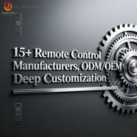 Control Remoto por Voz para Smart TV de 17 Teclas, Fabricado por OEM ODM, Control Remoto Inalámbrico de Plástico ABS para Android TV