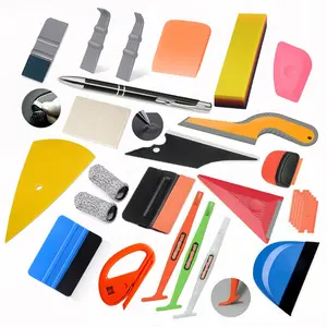 Foshio 자동차 필름 비닐 랩 용품 및 도구 자동차 랩 색조 도구 전체 세트 키트
