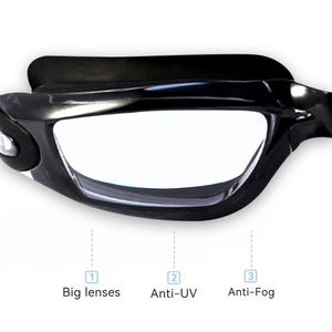 ישר נגד ערפל high definition גבוהה לשחות משקפי מגן עבור מבוגרים שאינם דולפים לשחות סיליקון עמיד למים השחיה סיליקון - Product Image 4