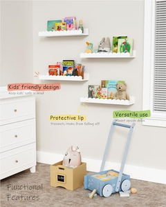 Étagères murales flottantes en forme de nuage, étagère murale décorative en bois pour chambre d'enfant, chambre de bébé, plantes, cuisine, salle de bain, rangement - Product Image 6