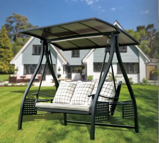 Hot sale patio leisure area outdoor waterproof aluminum alloy bracket swing chair