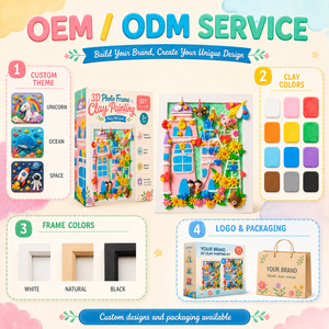 3D Photo Frame Clay Painting DIY Kit for Kids, <b>Fairy</b> Tale Land Air Dry Clay Art Set with 12 Colors, Wholesale OEM ASTM EN71 - Product Image 5