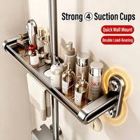 Étagère de rangement pour salle de bain, support mural sans perçage pour douche, support de rangement pour gel douche