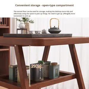 Juego de 3 sillas de mesa apilables Bistro, juego de mesa y silla de comedor pequeña de ratán de madera, juego de anidación para taberna, balcón, comedor - Product Image 2