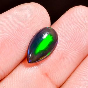 YASHEE - Gema de Ópalo Etíope Negro Natural de 1 Quilate en Forma de Gota de Agua para Fabricación de Joyas y Envoltura con Alambre - Product Image 2