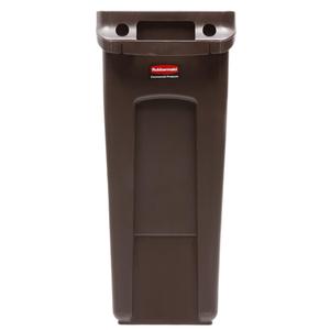 Cestino per Rifiuti Rubbermaid Slim Jim 60 L Marrone per Uso Commerciale - Product Image 1