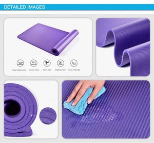 Tapis de yoga antidérapant personnalisé de haute qualité avec logo, en caoutchouc nitrile coloré, pour entraînement à domicile, vente en gros - Product Image 6