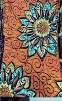 Kain Organza Batik Sisir Emas WAX 6 Yard untuk Tas, Gaun, Sprei - Kain Tenun Bernapas untuk Anak Perempuan/Wanita