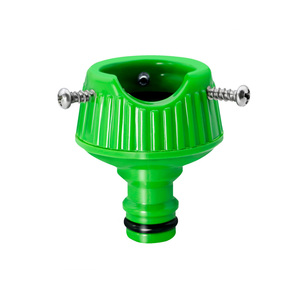 Universeller PP Langlebiger Gartenbewässerungs-Wasserhahn-Adapter Drei-Schrauben-Schnellverbinder Waschmaschinen-Anschluss Schlauchkupplung 1/2'' - Product Image 1