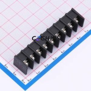 MX25C-7.62-09P-BK01-Cu-S-A Barrier Terminal Block Through hole,P=7.62mm Connector Two Sides 7.62mm 1x9P Straight Pin - Product Image 1