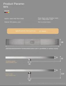Canal <span class=keywords><strong>de</strong></span> drenaje <span class=keywords><strong>de</strong></span> ducha láser <span class=keywords><strong>de</strong></span> diseño moderno, nuevo Desagüe <span class=keywords><strong>de</strong></span> suelo lineal <span class=keywords><strong>de</strong></span> acero inoxidable construido en fábrica para uso industrial en baños - Product Image 6