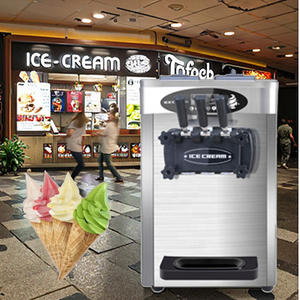 Ticari otomatik paslanmaz çelik dondurma makinesi büyük çıkış dikey yumuşak dondurma dondurma koni restoranlar 3-lezzet - Product Image 3