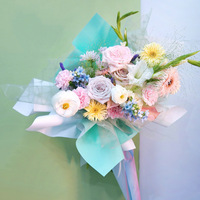 Factory Custom Double-Sided Resin Coated Macaron Solid Color Floral Bouquet Wrapping Waterproof Paperboard Premium Quality