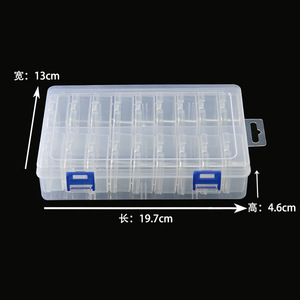 Transparent Plastic Storage <b>Box</b> 18-Compartment 5.5cm Square Jewelry Parts Organizer With Lid For Beads Fishing <b>Gear</b> - Product Image 3