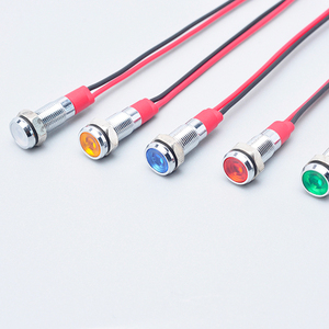 Đèn Chỉ Thị Kim Loại Mini 6Mm 8Mm 10Mm 12Mm Đèn Hoa Tiêu Chống Nước Đầu Dẹt Đèn Chỉ Thị Led Mini Đèn Led Bảng Điều Khiển - Product Image 3