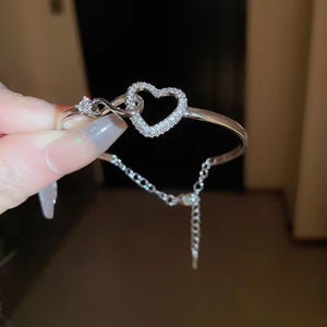 Fashion Jewelry 18k Gold Plated Heart <strong>Bracelet</strong> Women CZ Diamond <strong>Infinity</strong> <strong>Bracelet</strong> Adjustable Couple <strong>Bracelet</strong> - Product Image 3