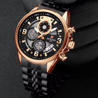 Jam Tangan Pria REWARD RD81057M 81057 Emas Antik Mewah Kalender Tahan Air Bisnis Jarum Bercahaya