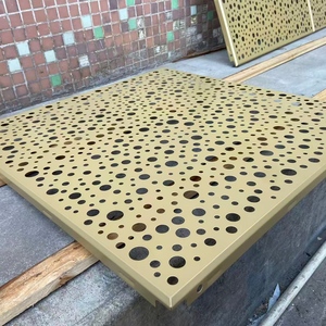 Placa de aluminio perforada cuadrada integrada de 60x60 con orificios completos, material de aluminio ignífugo para oficina, venta al por mayor - Product Image 3