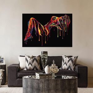 <span class=keywords><strong>Peinture</strong></span> corporelle sexy pour <span class=keywords><strong>femme</strong></span>, <span class=keywords><strong>abstraite</strong></span>, nue, moderne, encre acrylique écologique, impression numérique 6 couleurs, toile murale encadrée 24x36 - Product Image 3