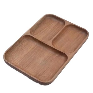 Solid Wood Fruit Plate With Dividers For Snacks And Dried Fruits Living Room Coffee Table Desktop <b>Storage</b> <b>Tray</b> - Product Image 5