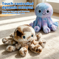 Peluche Électronique Kawaii Créature Marine, Compagnon IA, Pieuvre Électrique avec Roues Universelles, Jouets pour Maternité et Bébé 3+ pour Filles