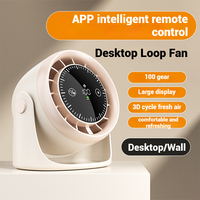 2-in-1 Faltbarer Tischventilator mit Handyhalterung, Wiederaufladbarer Tischventilator mit Wandhalterung, Tragbarer Kühlventilator mit LED-Licht
