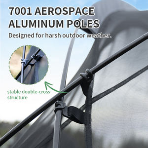 Leichtes Outdoor-Campingzelt, Ein-Raum, Mehrzweck, Tragbares Faltbares Reisebett, Glamping-Bett, Faltbares Schlafzelt - Product Image 4