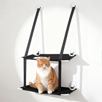 Pour l'été : Hamac simple couche pour chat, à ventouse pour fenêtre, en maille respirante, Nid pour chat, Fournitures pour animaux de compagnie