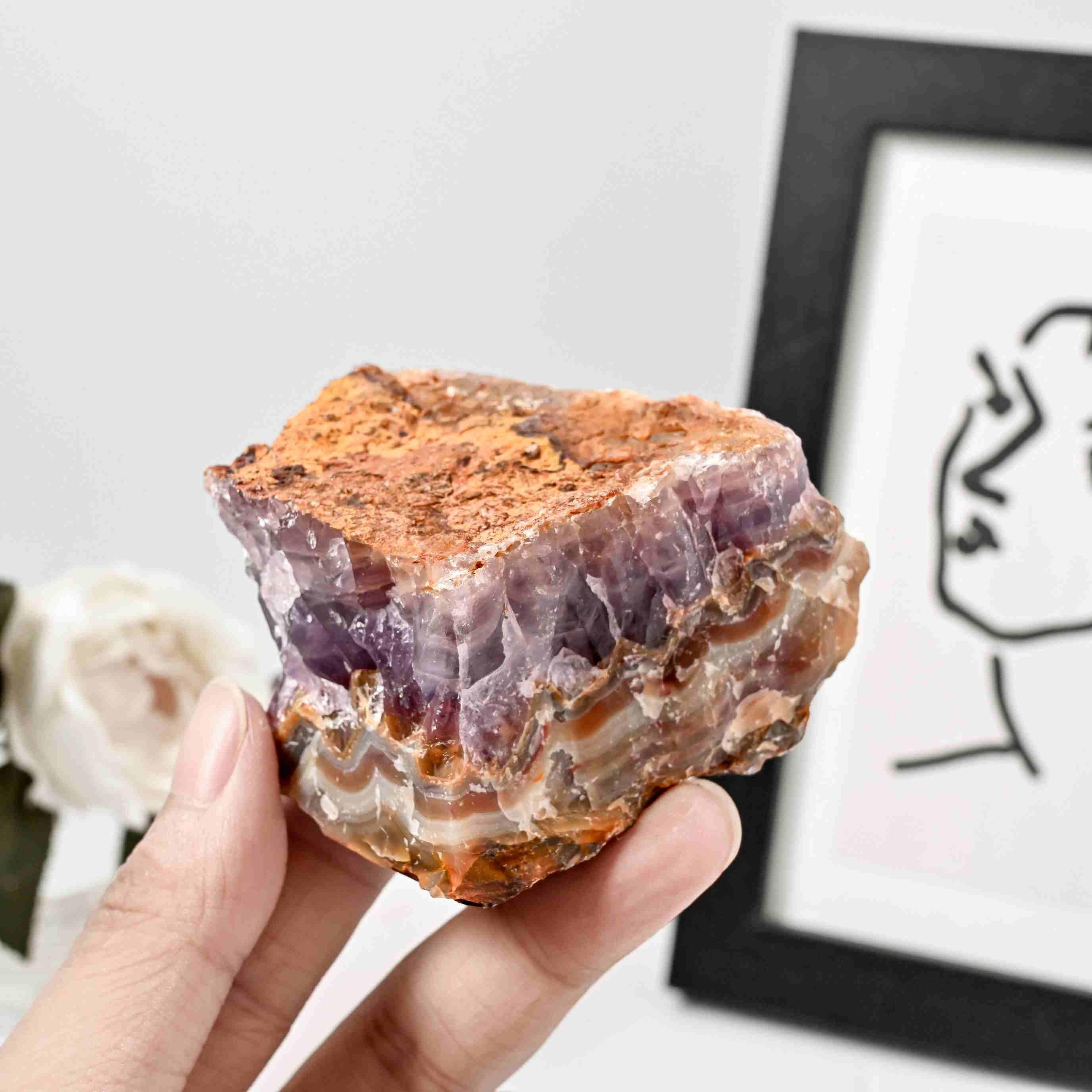 Agate Améthyste Pierre Brute Non Taillée