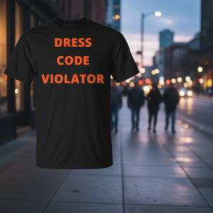 Camiseta Dress Code Violator, ropa informal negra para hombre - Product Image 1