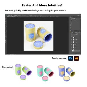 Boîtes en papier cylindriques rondes de qualité alimentaire avec logo personnalisé, boîtes de luxe en papier cartonné, estampillage or, emballage de thé, emballage de café, tube en papier - Product Image 4