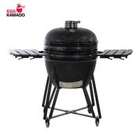 Grande Taille Kamado à Charbon de Bois 25 Pouces en Céramique pour Camping, Barbecue Extérieur, Four Kamado, Fabricant OEM ODM