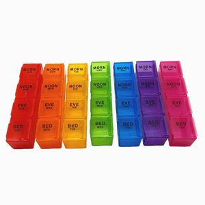 Vente en gros de boîtes à pilules en plastique biodégradable personnalisables de haute performance, 28 compartiments, pour une semaine - Product Image 1