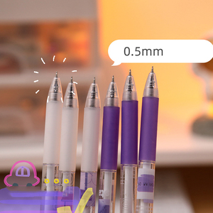 Juego de bolígrafos de Gel transparentes creativos frescos de dibujos animados, bolígrafo de firma para estudiantes de 6 piezas, Clip de bolígrafo de paisaje de monólogo fresco de plástico de 0,5mm - Product Image 5