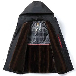 Veste coupe-vent d'hiver décontractée à capuche en coton rembourré pour <span class=keywords><strong>homme</strong></span> <span class=keywords><strong>Manteau</strong></span> épaissi doublé de polaire Veste matelassée en coton pour <span class=keywords><strong>homme</strong></span> - Product Image 1